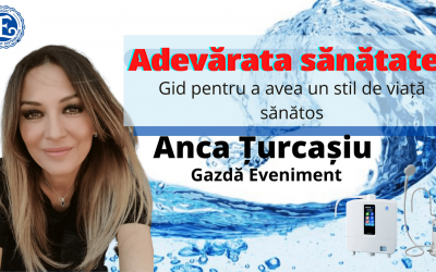 Anca Țurcașiu bea apă alcalină Kangen